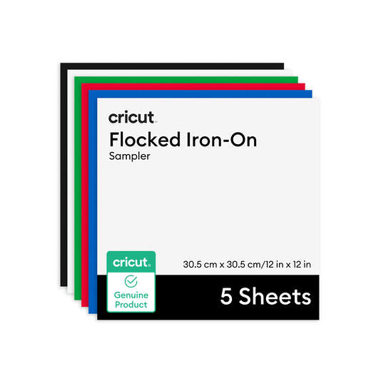 Cricut&reg; Flocked Iron-On, Classics Sampler - 12 in x 12 in (5 ct)